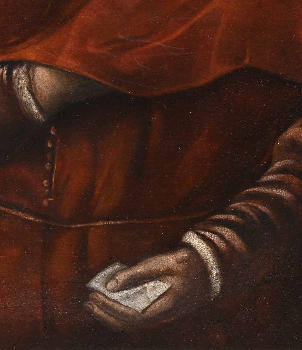 Ritratto Di Cardinale - Olio su Tela - Italia XVI Secolo-photo-4